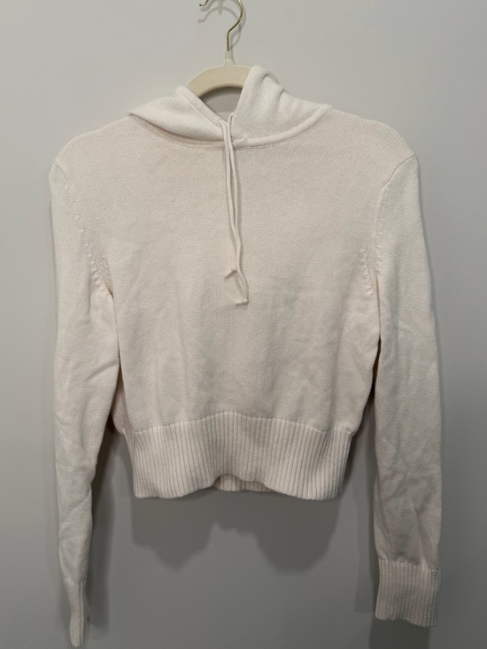Sunday Best Tops - Sunday Best Aritzia Cream Organic Cotton Cashmere Blend Hoodie Size Small
